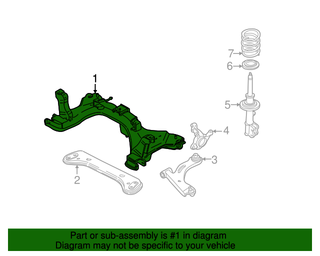 20012004 Ford Escape Engine Cradle YL8Z5C145AA Blue Springs Ford Parts