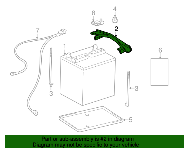 19962006 Toyota Battery Hold Down 7440442030