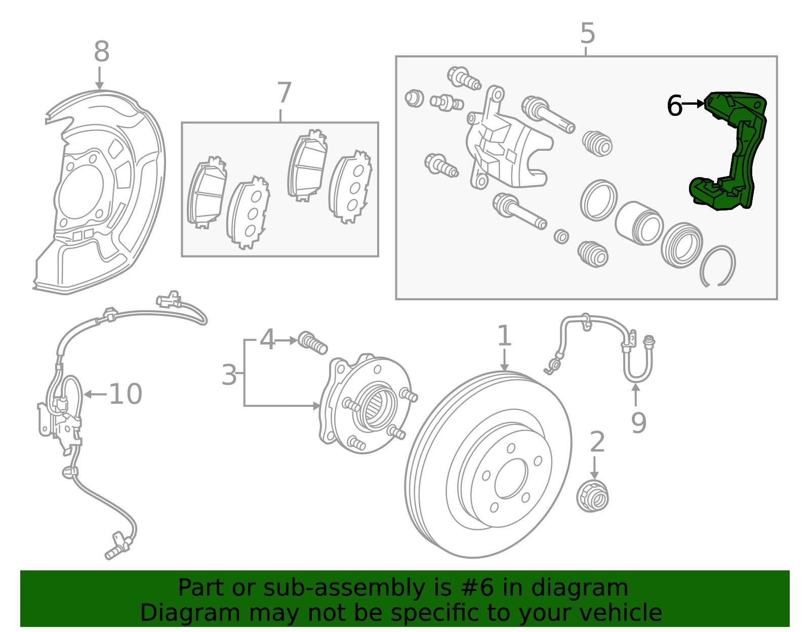 Caliper Mount - Toyota (47722-12B10)