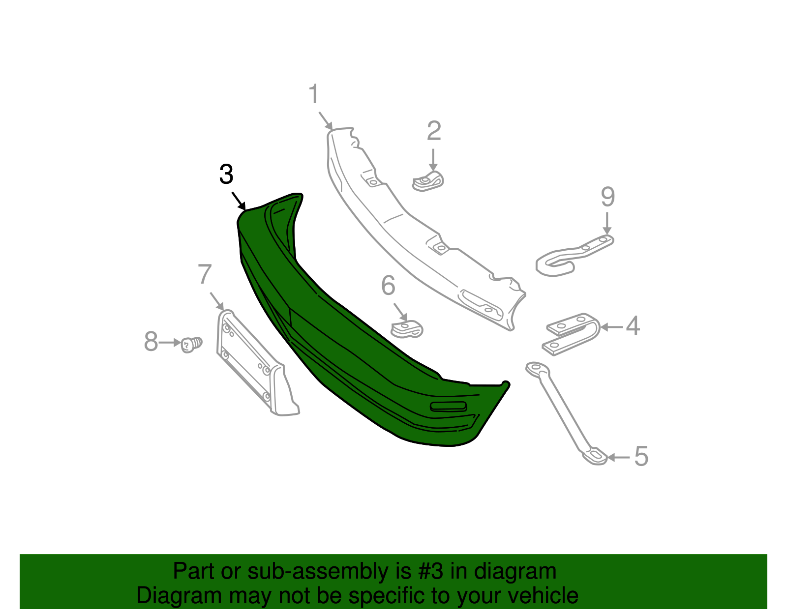 Fascia, Front Bpr - GM (12385773)