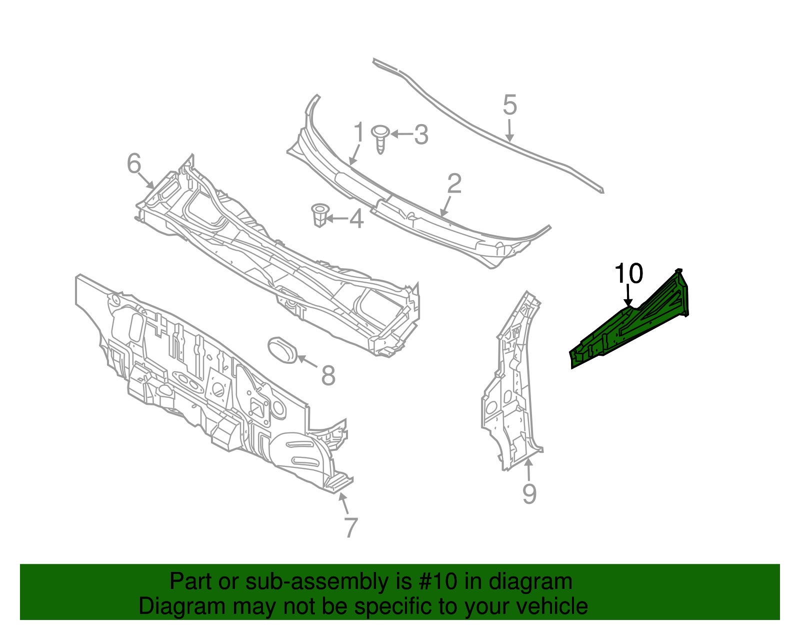 2007-2011 Chevrolet Aveo Brace 96648062 | Chevy Parts Pros