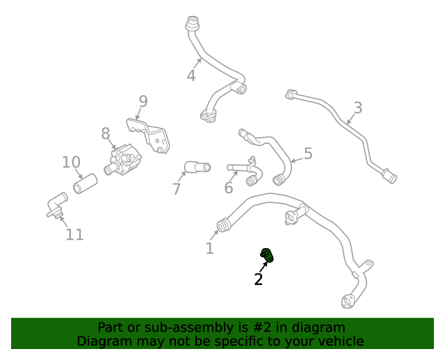20182024 Audi Engine Coolant Temperature Sensor 079919525M Audi