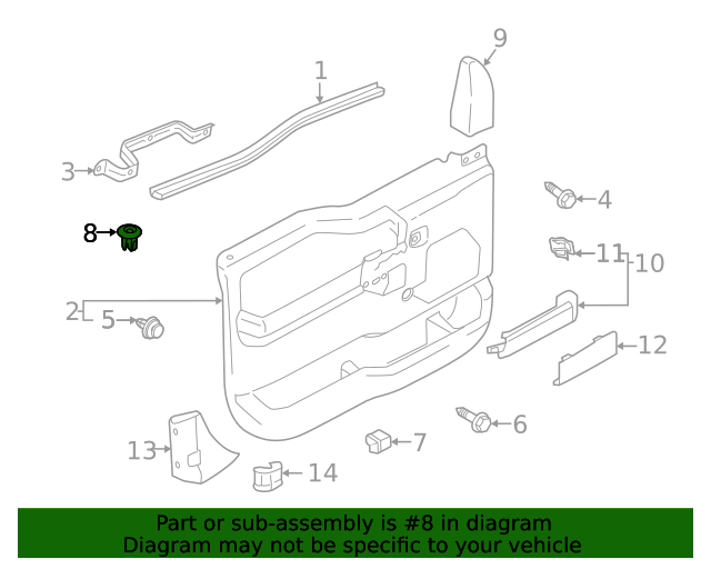 20172022 Ford Door Lock Knob Bezel hc3z2521999aa