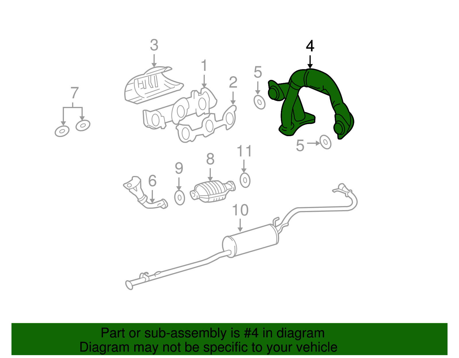 Crossover Pipe - Toyota (17106-62020)