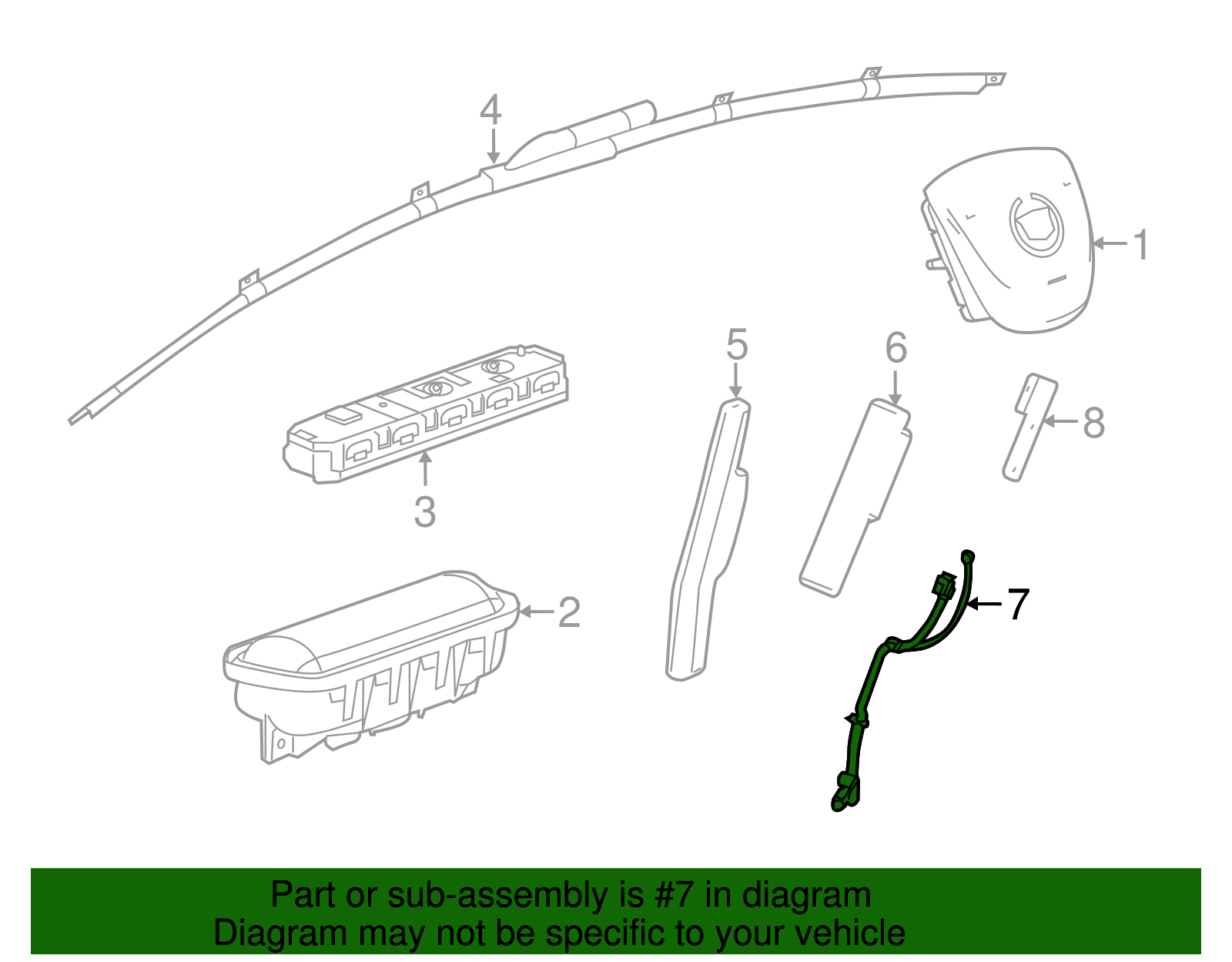 Rear Seat Wiring Harness - Cadillac (84128518)