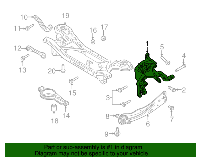 20132018 Ford Focus Steering Knuckle CV6Z5A968D QuickParts