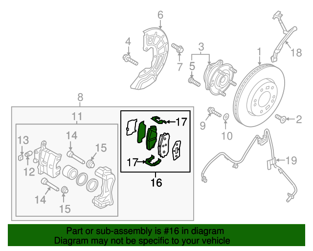 Genuine OEM Brake Pads Front Part 58101D5A10 Fits 20162020 Kia