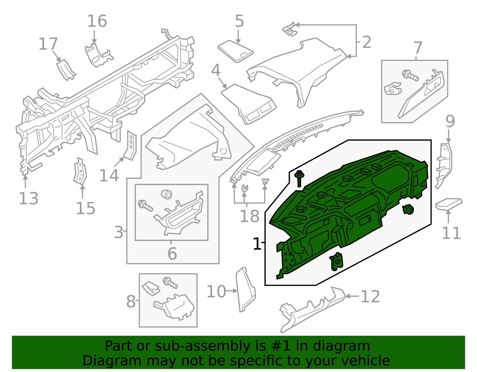 Instrument Panel - Ford (GD9Z-5404320-A)
