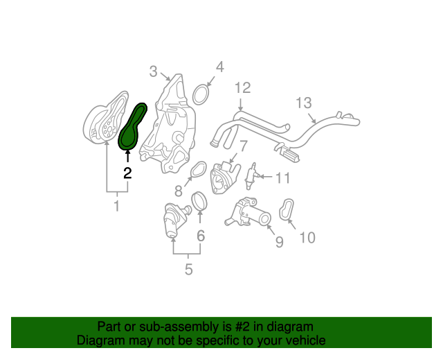 20022006 Acura RSX Gasket, Water Pump 19222PRBA01 OEMAcuraPart
