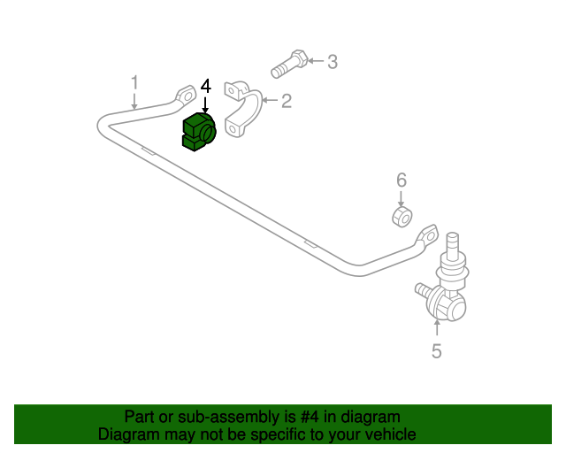 20102013 Mazda 3 Stabilizer Bar Bushing BBM428156A