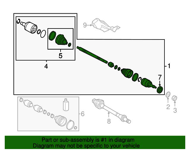 495004C700 Axle Assembly 20122013 Kia Optima KIA.PARTS