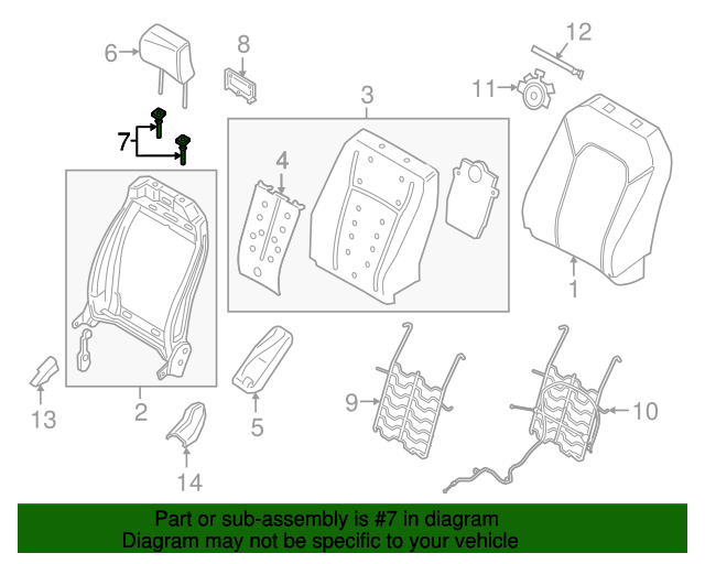 Ford CU5Z96610A16BBM Headrest Guide 20182021 Ford Expedition