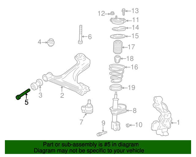 19992007 GM Lower Control Arm Bolt 22656154 GM Parts Online