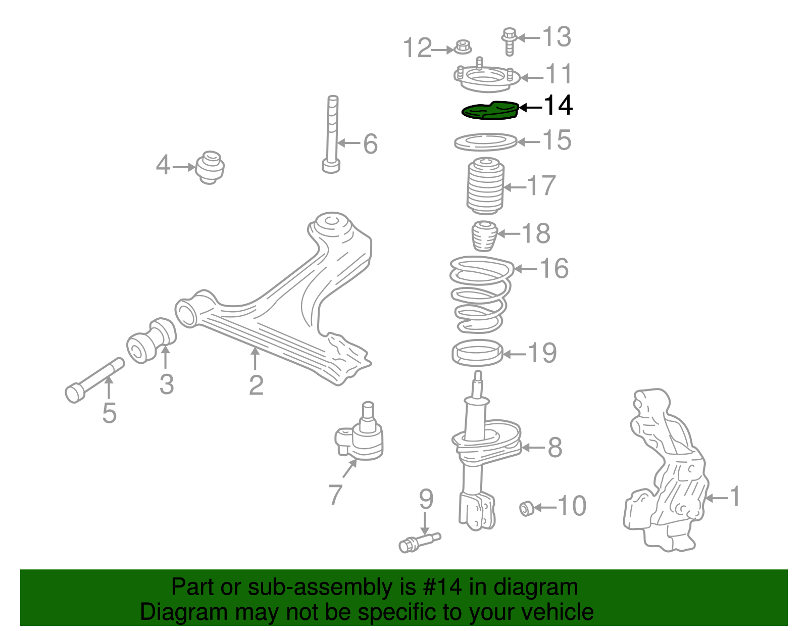 Suspension Coil Spring Seat - GM (88964336)