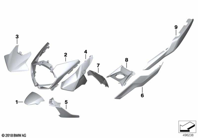 46638394597 - Trim Cover Upper Section - Rohteil/Blank 2018-2024  