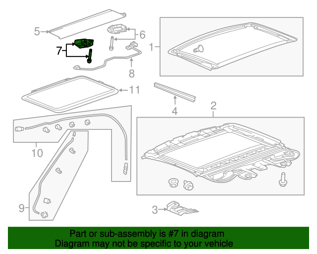 25941301 GM Sunroof Sunshade Motor with Control Module GM Parts Store