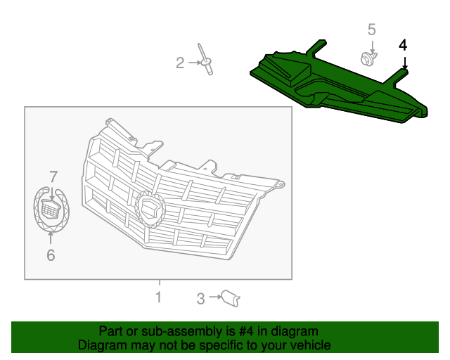 2008-2014 Cadillac CTS Front Bumper Fascia Support 22845695 | Karl ...