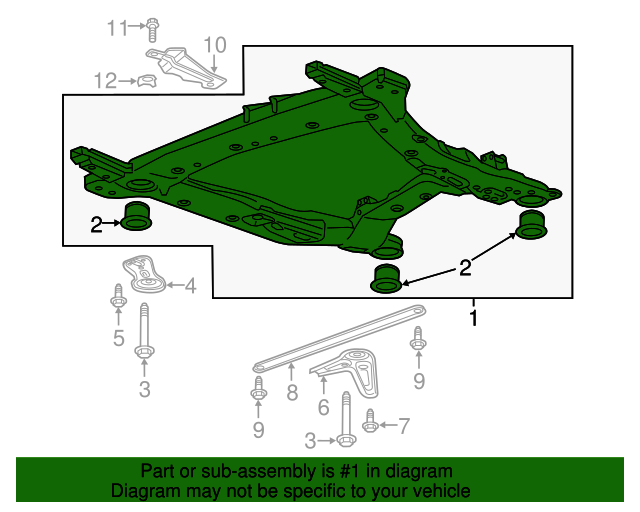 20172020 GM Suspension CrossMember 84630624