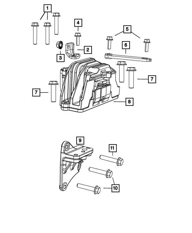 Genuine Mopar Support-Engine Mount 68139779AC