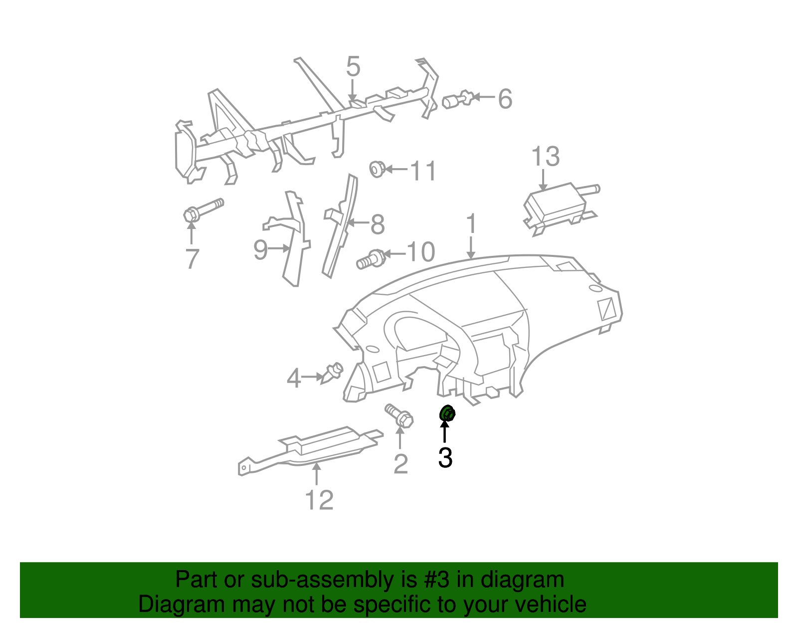Instrument Panel Nut - Toyota (90080-17190)