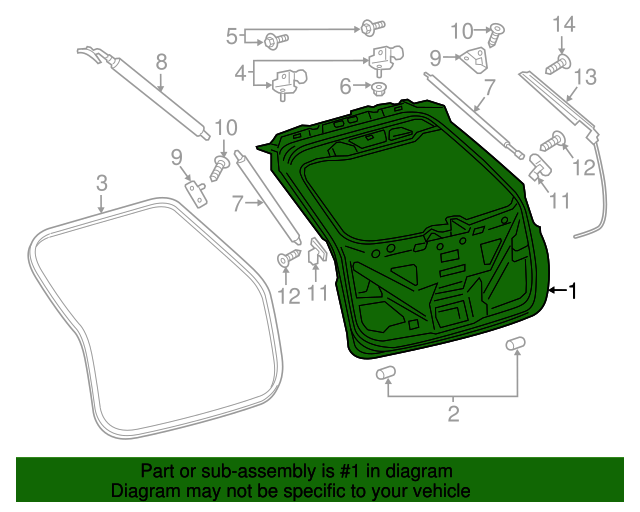 20192023 Ford Edge Lift Gate kt4z5840010a