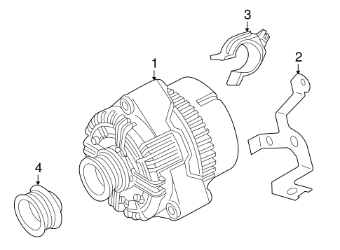 Alternator for 2000 Mercedes-Benz S 500 #1