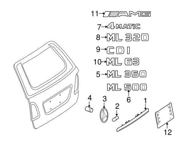 2006-2011 Mercedes-Benz Handle 164-740-08-93 | MB Parts Center
