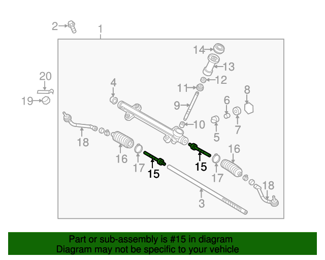 577243Q000 Inner Tie Rod 20112015 Hyundai Sonata Braman Hyundai Parts