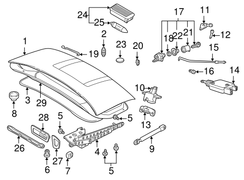 Lid & Components for 1996 BMW Z3 #0