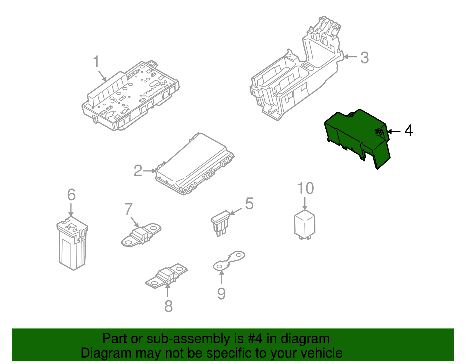 Front Compartment Fuse Block Housing - GM (94700854)