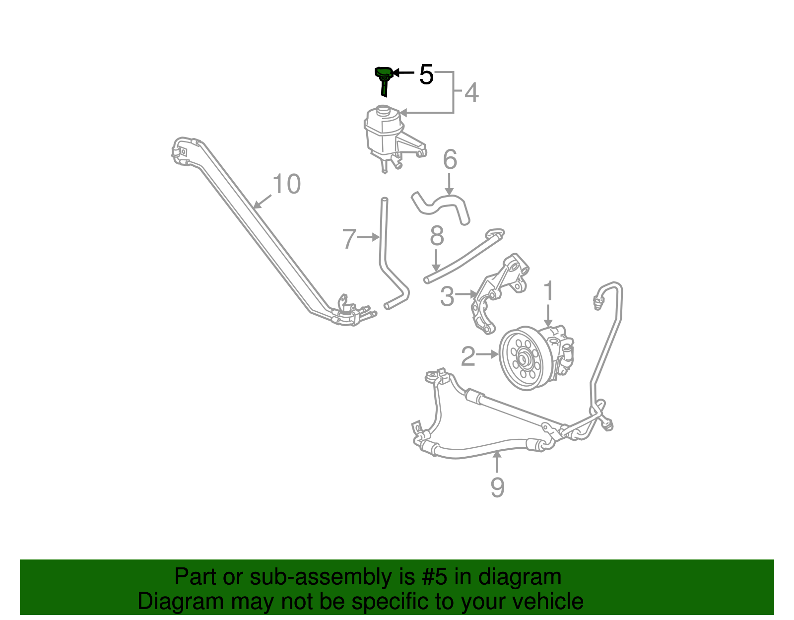 Cap, P/S Pump Rsvr - Cadillac (89047680)