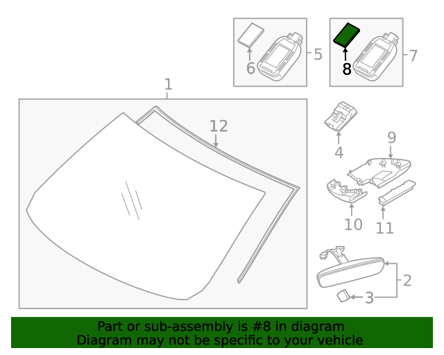20172020 Mazda Rain Sensor Pad TK80665G2
