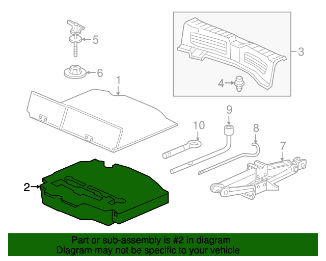 OEM 20192020 Honda Fit Box Assembly, Cargo Floor 84550T5RA01 Majestic Honda Automotive Parts