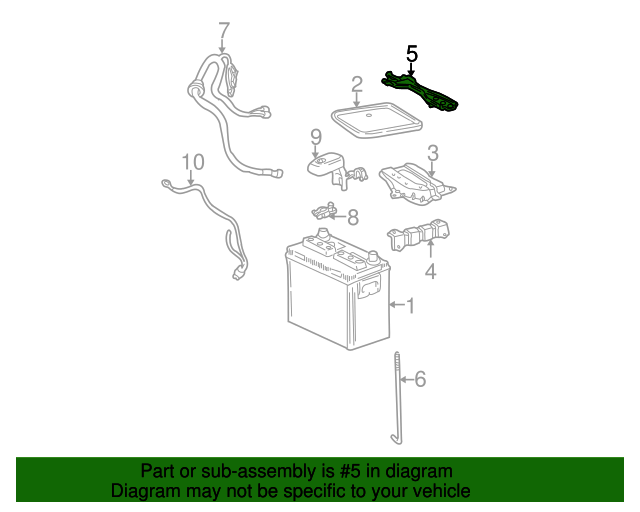 20032008 Toyota Battery Hold Down Frame 7440402050 Toyota Parts Center
