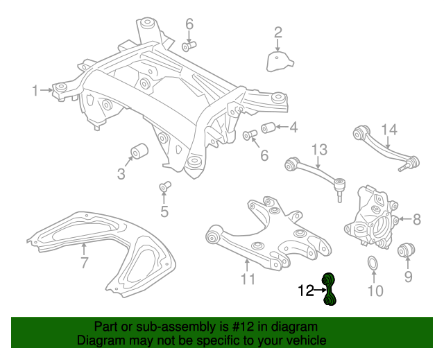 Genuine BMW 33322284130 Lower Control Arm Link FREE Shipping on Most Orders 499+ OEMG