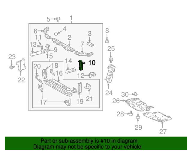 5146621010 Upper Brace 20052010 Scion tC OEM Genuine Toyota Parts