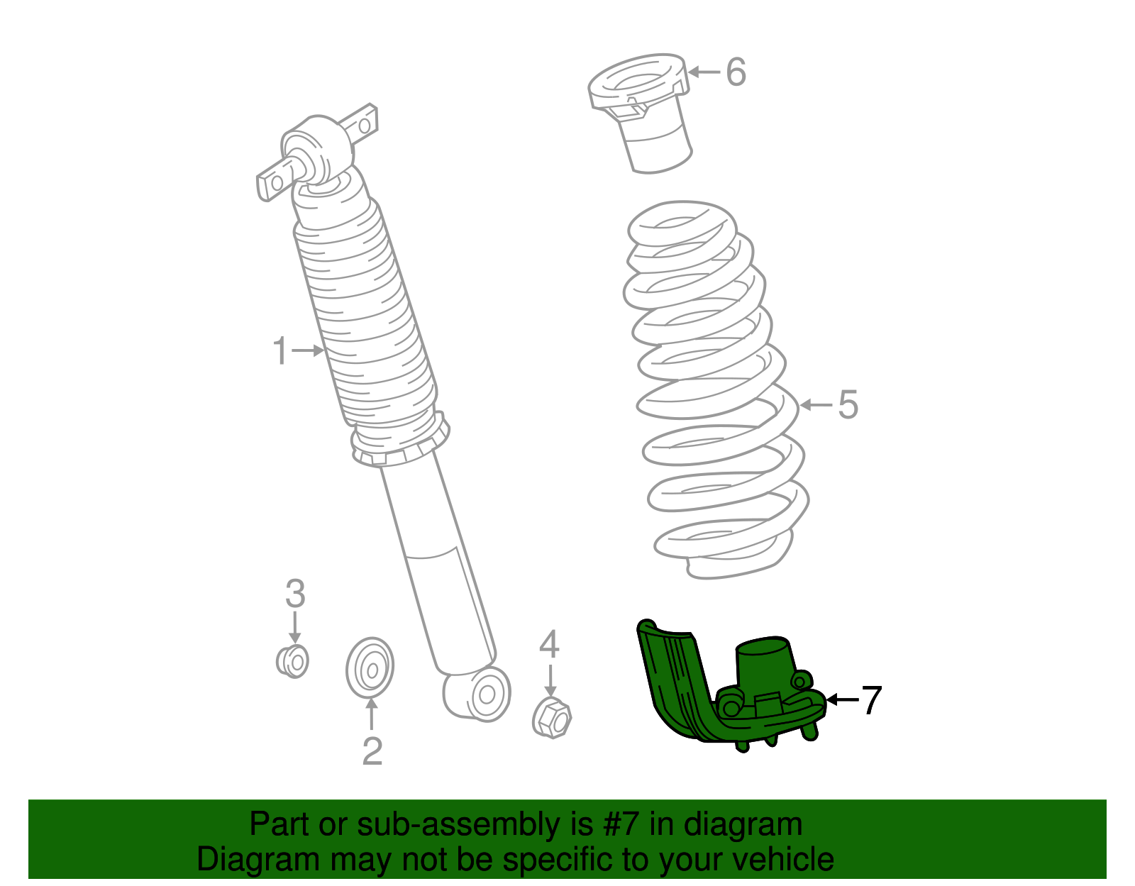 52745-THR-A03 - 2018-2024 Honda Odyssey - Rubber L Rear Spring Mounting ...