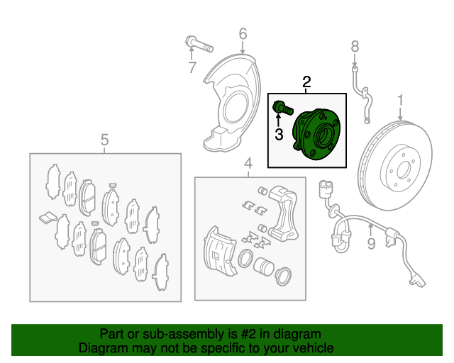44300TK8A01 OEM NEW Front Right or Left Wheel Hub Assembly Fits