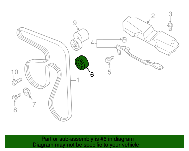 20132019 Subaru OEM NEW 201319 Subaru Legacy Outback Idler Pulley 2