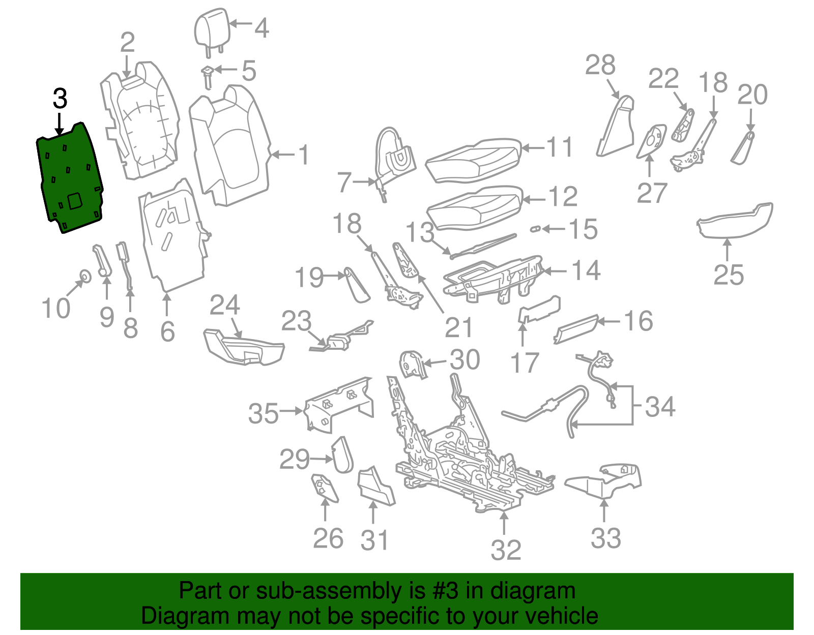 Seat Back Panel (25797665)