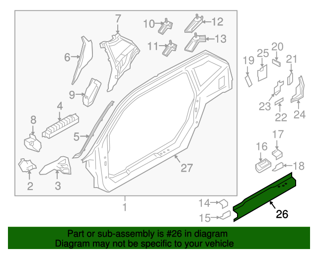 20142020 BMW Rocker Panel 41007409379 OEM Parts Online