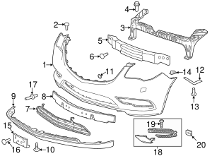 thumbnail image 2 of Front Bumper Cover For 2013-2017 Buick Enclave – Primed, No Washer Holes, GM1000944 2 of 6