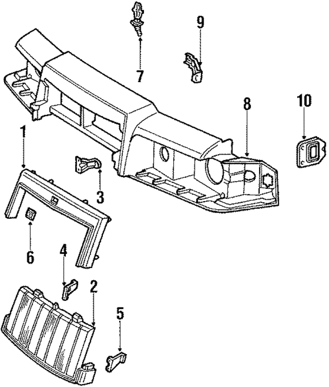 Ford FOLY8T234A Header Panel Bracket 19841992 Lincoln Mark VII