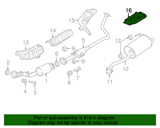 20142019 Nissan Versa Note Heat Shield 747723WC0A Nissan Parts Store