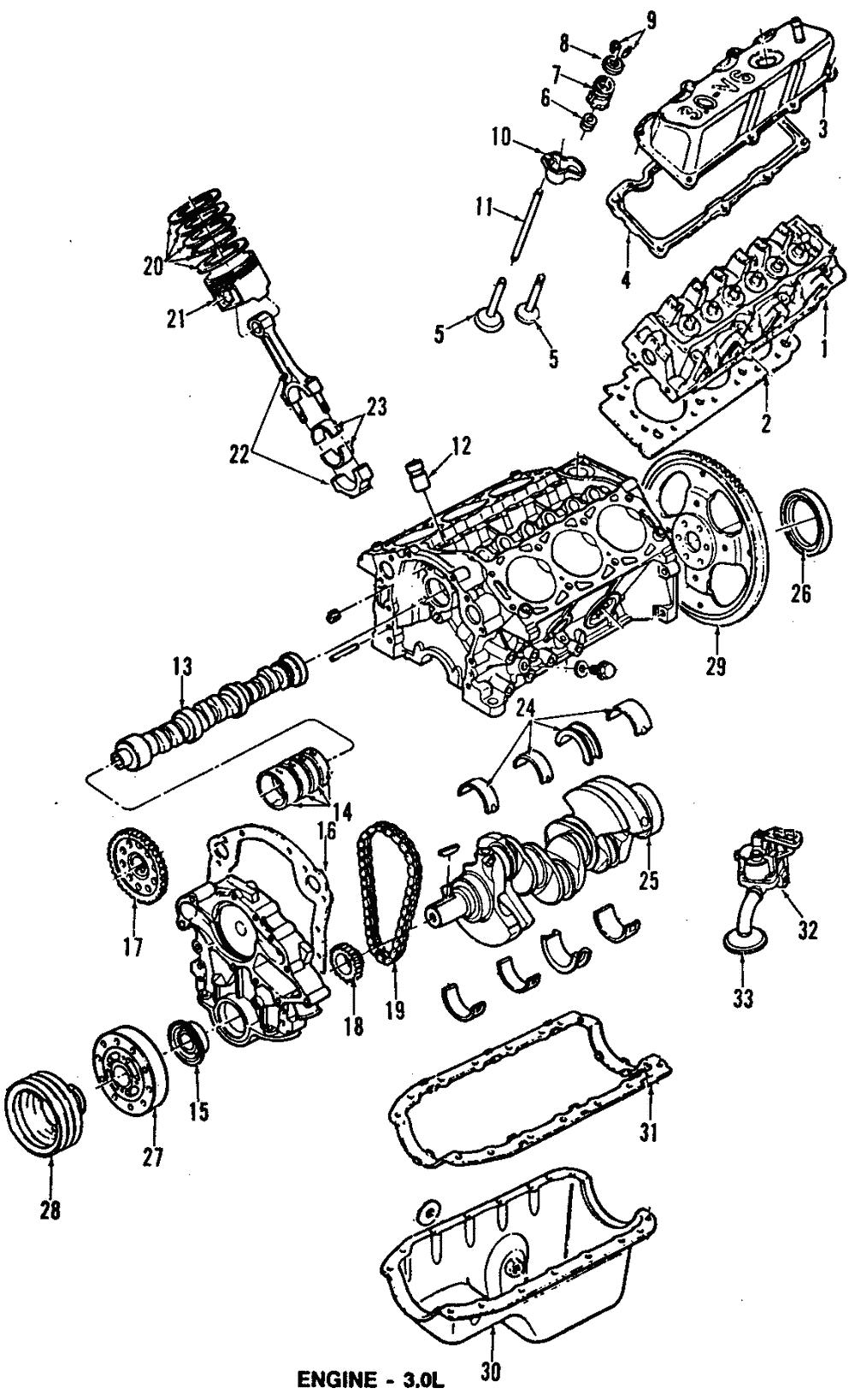 Oil Pan Gasket - Ford (E9DZ-6710-A)