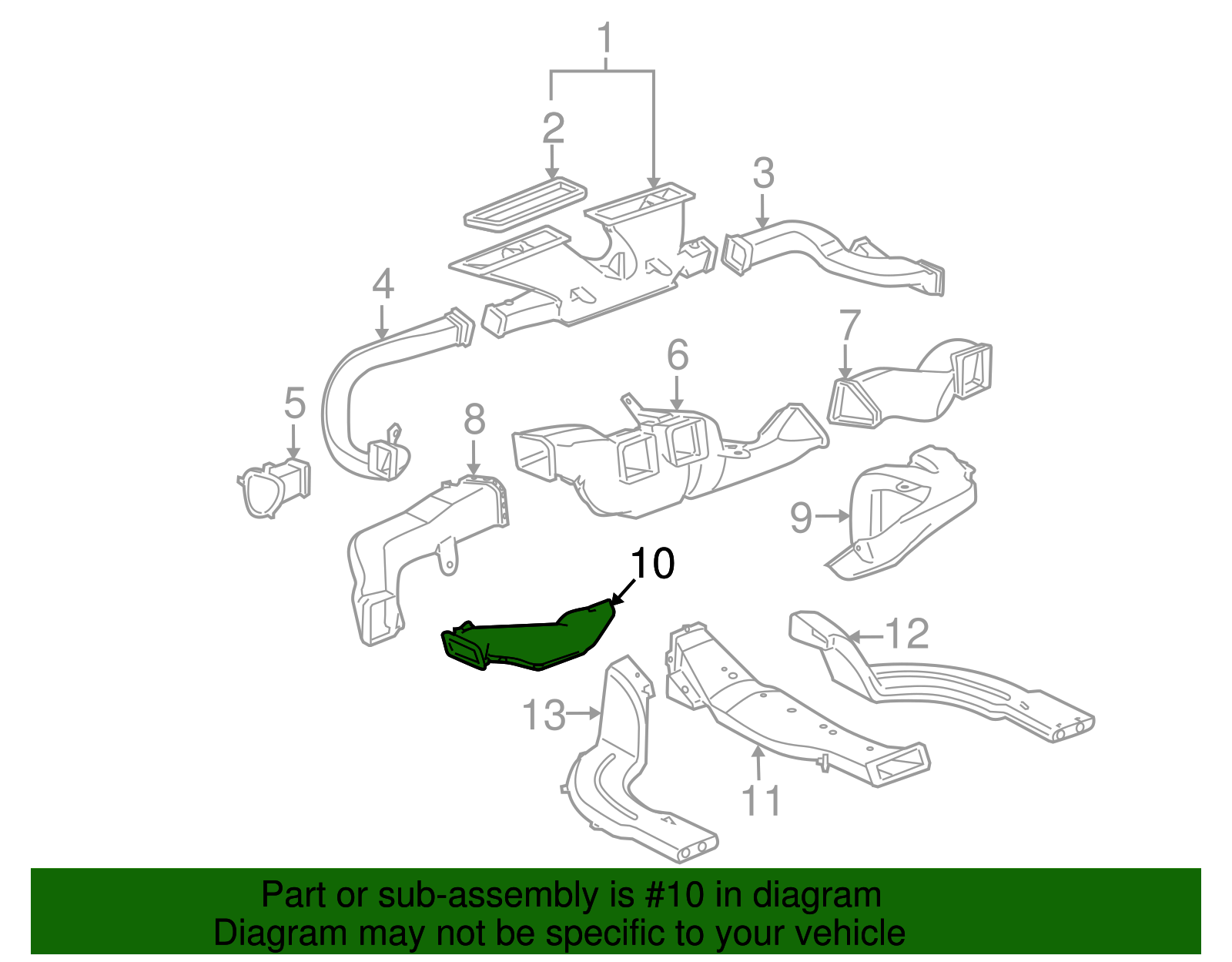 Floor Duct - Buick (25770700)