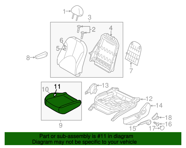 20152017 Hyundai Accent Seat Cover 881601R400SDZ QuirkParts