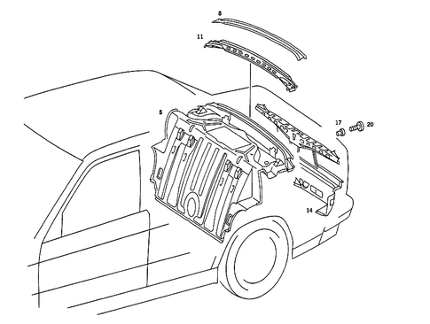 Rear End for 1986 Mercedes-Benz 190 E | Mercedes-Benz USA Parts