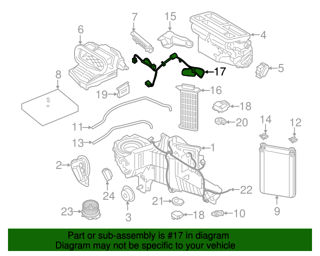 20172022 Ford OEM HVAC System Wiring Harness HC3Z19949D Ford Parts