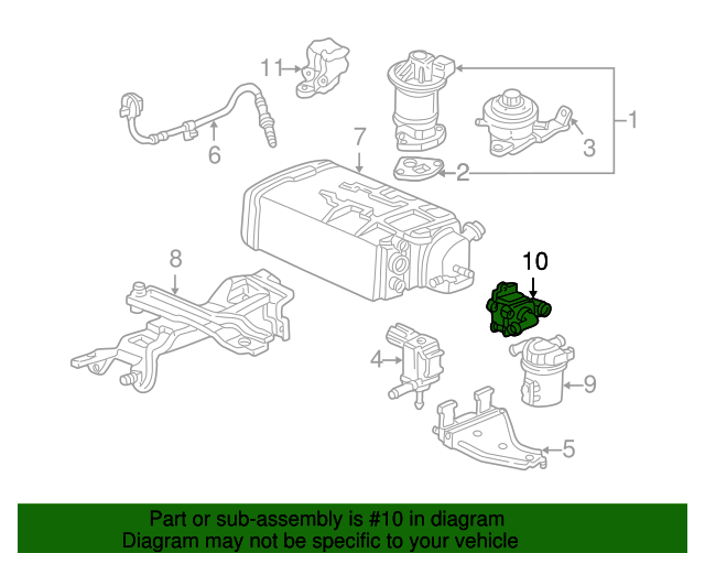17310S0XA02 Valve Canister Vent Shut (Made In Mexico) 19982006 Honda Genuine Honda Parts